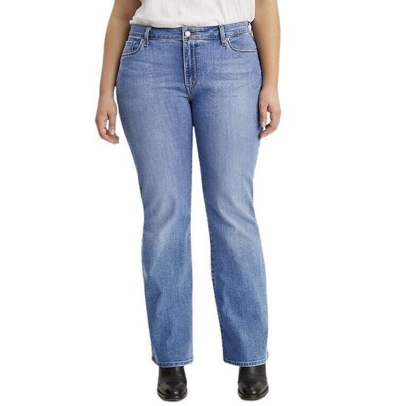 NWT Levi's Classic Bootcut Mid Rise Jeans Blue Denim Med Wash Plus Size 24W - Picture 3 of 16